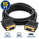 15FT Vga Male Monitor Cable Pc Laptop Projector Pin Video. Fixed Price $5.95.