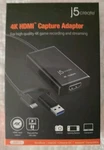 J5CREATE JVA11 Capture Adapter 4K Game Recording 3.2 Gen 1, Usb-c. Fixed Price $44.99.