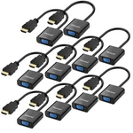 Moread Hdmi To Vga, 10 Pack, Unidirectional Goldplated Adapter Ma.... Fixed Price $93.89.