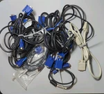 Lot 10, Vga/svga Monitor Cables 15-PIN Female Black & Beige. Fixed Price $40.00.