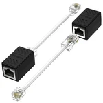 Phone Jack To Ethernet Cable Adapter, RJ45 8P8C Female RJ11 6P4C Black. Fixed Price $13.35.