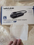 Wavlink Usb 3.0 To Hdmi 2K Adapter WL-UG3501H. Fixed Price $29.75.
