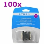 100X New Dynex Dvi-a Vga 15-PIN Female Video Adapters Converter Monitor. Fixed Price $94.95.