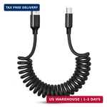 Iphone 16E Car Charger Cable Coiled Cord, Okray Usb-a To Usb-c.... Fixed Price $8.95.