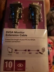 Belkin 10' Desktop Pc Computer Monitor Video Extension Vga/svga Cable Cord. Fixed Price $19.00.
