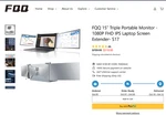 Fqq S17 Triple Monitor Laptop 15" Inch Silver. Fixed Price $400.00.
