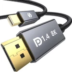 Silkland 8K Mini Displayport To 1.4 Cable, 3.3 Feet, Dark Grey. Fixed Price $12.71.