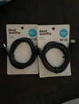 Deal Worthy Universal Display Port To Hdmi Cable 6 Ft 2 Pack New. Fixed Price $17.99.