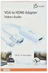 J5 Create Vga To Hdmi Video + Audio Adapter White JDA204. Fixed Price $13.43.