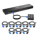Yinker Vga Kvm 8 Port Rackmount Switch + Cables 4 Usb Hubs Wired De.... Fixed Price $98.09.