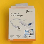 J5CREATE JDA114 Plug & Displayport To Vga Female Adapter, White. Fixed Price $7.99.
