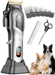 Dog Clippers For Grooming, Kit Heavy Thick Hair, Low Noise Cord. Fixed Price $130.36.