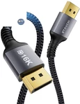 Stouchi Vesa Certified Displayport 2.1 Cable 10FT/3M, 54GBPS 10FT, Grey. Fixed Price $17.18.