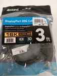 Inland Displayport 80G Cable Male/male 16K Ultra Hd, 3FT. Fixed Price $8.99.