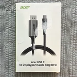 Acer Usb To Displayport Cable 4K 60HZ 6.6FT Gray Nylon Aluminum Shell OCB246. Fixed Price $9.99.