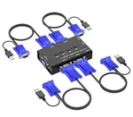 Switch, Yinker Port Usb Vga Kvm W/4 Cables & 3 Hubs For Compu. Fixed Price $37.99.