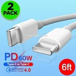 (2 Pack) 6FT Type Usb-c To Cable Fast Charging Pd Cord Rapid Charger Oem. Fixed Price $10.75.