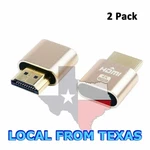 2 Pack Hdmi Dummy Plug 4K Display Emulator Windows Mac Osx Linux Fit-headless. Fixed Price $8.95.