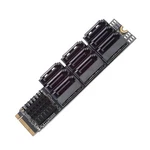 Xiwai Ngff Nvme M-key Pci Express M.2 To Sata 3.0 6GBPS 9 Ports Adapter Black. Fixed Price $57.11.