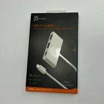 J5CREATE Male Adapter To Hdmi/usb-a/usb-c, White, Powered, 100W. Fixed Price $12.00.