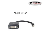 "lot Of 5" C2G 8" Mini Displayport Adapter Converter 54311. Fixed Price $39.99.