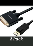 Pack Benfei Display Port To Dvi Adapter, Dp Converter Male -X2. Fixed Price $19.50.
