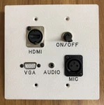 Panel Crafters White Wall Plate (hdmi, Vga, Audio, Mic, On/off Toggle Switch). Fixed Price $12.99.