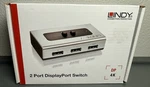 New! Lindy Displayport Switch 2:1 (#38411) 2-PORT Manual Up To 4K 60HZ S020620. Fixed Price $39.95.