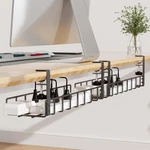Xpatee 2 Pack Cable Management Under Desk Tray, (standard), Black. Fixed Price $36.53.