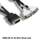8" DMS-59 To 2XDVI-I Female Splitter Cord For Matrox Nvidia Pny Graphiccard. Fixed Price $25.14.