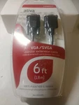 Ativa Vga/svga Monitor Ext Cable 6 Feet Hdb 15 Male/ Item # 828-535. Fixed Price $7.99.