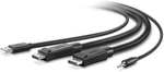 Belkin F1D9020B06T 6FT Dual Head Displayport Dp Kvm W Usb-a/b Mini-phone Cable. Fixed Price $74.15.