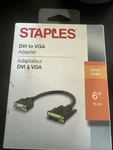 Dvi To Vga Adapter. Staples. Sealed 6". BB1. Fixed Price $9.49.