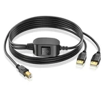 Herfair Printer Cable Splitter For Two Computers Share One Inkless 2, Black. Fixed Price $16.09.