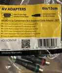 New - Startech 6 In. (15 Cm) Vga To Rca Cable HD15 (m)/component. Fixed Price $19.99.