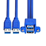 Nfhk Combo Dual Usb 3.0 To Stackable Female Extension Cable 50CM With Sc.... Fixed Price $15.76.