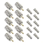 10 Pack PL-259 Connectors Uhf Male Solder Plug UG-175 Reducer Fits RG58 RG213. Fixed Price $39.34.