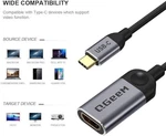 Qgeem Usb Hdmi Adapter 4K Cable Type-c To Thunderbolt Gray. Fixed Price $19.66.