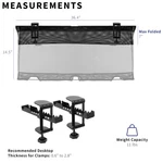 Vivo Black 36" Clamp-on Under Desk Cable Net, Mesh Management. Fixed Price $29.99.
