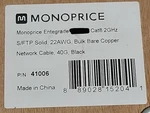Monoprice 22/4P Entegrade CAT8 2000MHZ S/ftp Shielded Network Cable Black /25FT. Fixed Price $49.99.