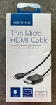 Insignia 8' Thin Hdmi-to-micro Cable Black NS-PG08591 High Speed Ethernet. Fixed Price $16.95.