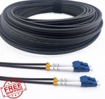 Elfcam Armored Fiber Optic Cable Lc OS2 10M Duplex Singlemode Black. Fixed Price $34.99.