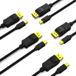 Benfei 5 Pack Mini Displayport To 6 Cable Feet, Black. Fixed Price $61.55.