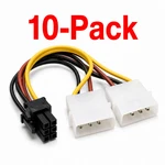 Molex 4PIN To 6PIN Pci-e Video Card Power Adapter Cable (10-PACK). Fixed Price $9.99.