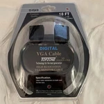 Topzone 03-VGA18 Ft Vga/svga D-sub Male Cable, Black, Ferrite Core. Fixed Price $25.99.