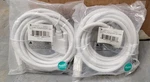 Lot Of 4 - Monoprice 15FT 28AWG Displayport Dvi Cable, White Factory Sealed. Fixed Price $25.00.
