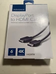 Insignia NSPD06502 6FT Display Port To Hdmi Cable - Black. Fixed Price $15.99.