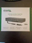 Plugable 4K Displayport And Hdmi Dual Monitor Adapter For Usb 3.0 Black. Fixed Price $74.85.