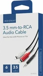 Insignia - 6' Stereo Audio Rca Cable Black. Fixed Price $9.50.