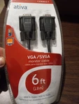 Ativa Svga Computer Monitor Cable 6 Ft HDB15 Male Pc Video Cord New. Fixed Price $6.40.